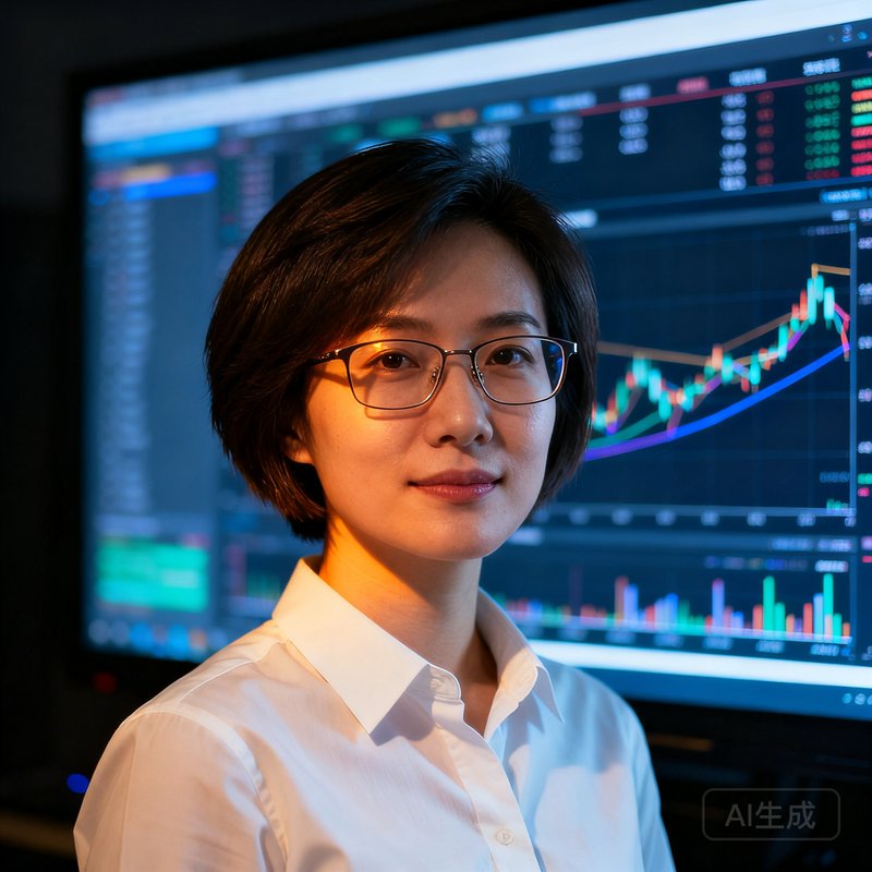 爱游戏数据科学家周雅文博士的肖像照，她留着干练的短发，身着白色衬衫，站在数据可视化大屏前，屏幕上显示着复杂的赛事数据图表。